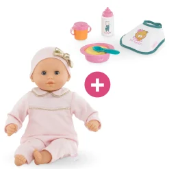 Corolle Bébé Calin Manon et Petit Coffret Repas Hot