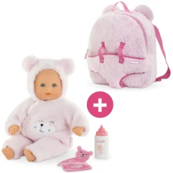 Corolle Bébé Calin Ourson d'Amour et Sac à Dos Porte-Poupon Sale