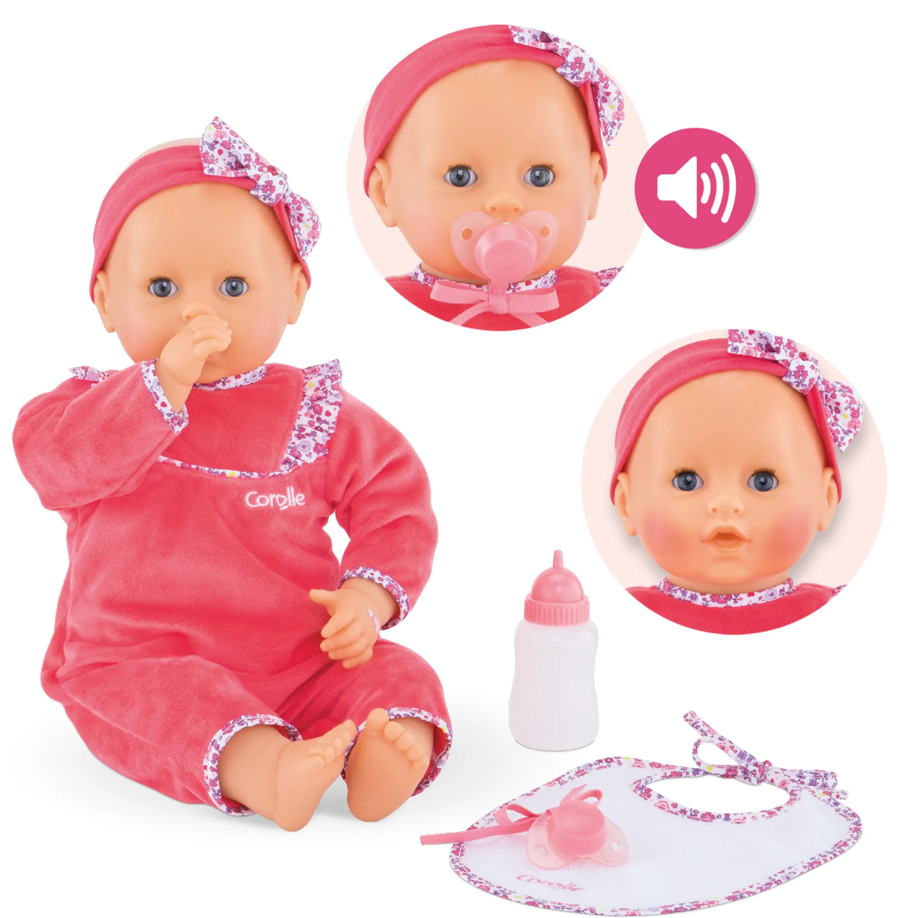 Corolle Lila Chérie se balade en Poussette Canne Sauge Best