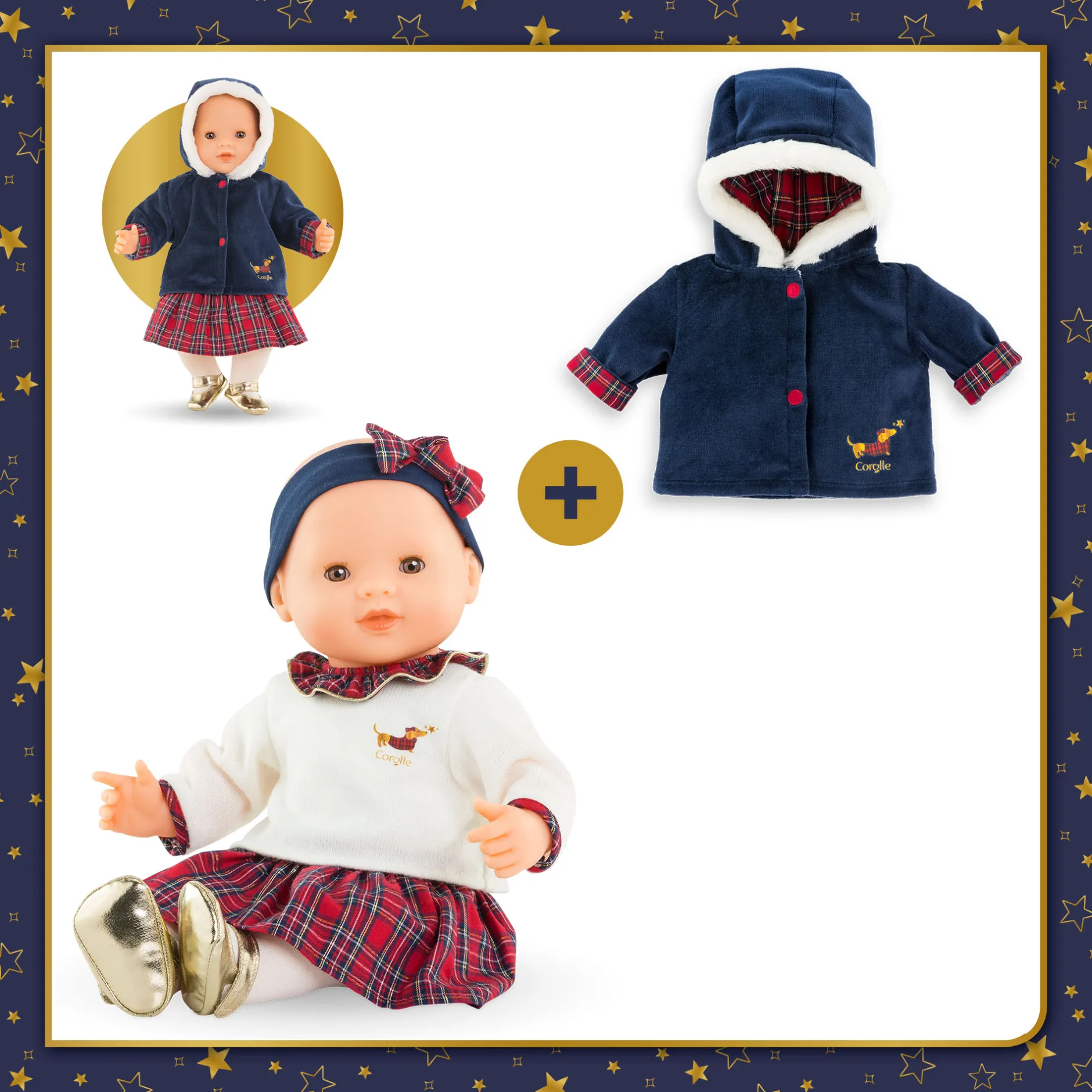 Corolle Mon Grand Poupon Suzanne et Manteau en Fêtes