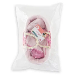 Corolle Poupon Rose et Couffin Tressé Peluche Rose Clearance