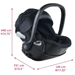 Corolle Poupon Rose, Landau Cybex Noir et Porte-Poupon Cybex Noir Discount