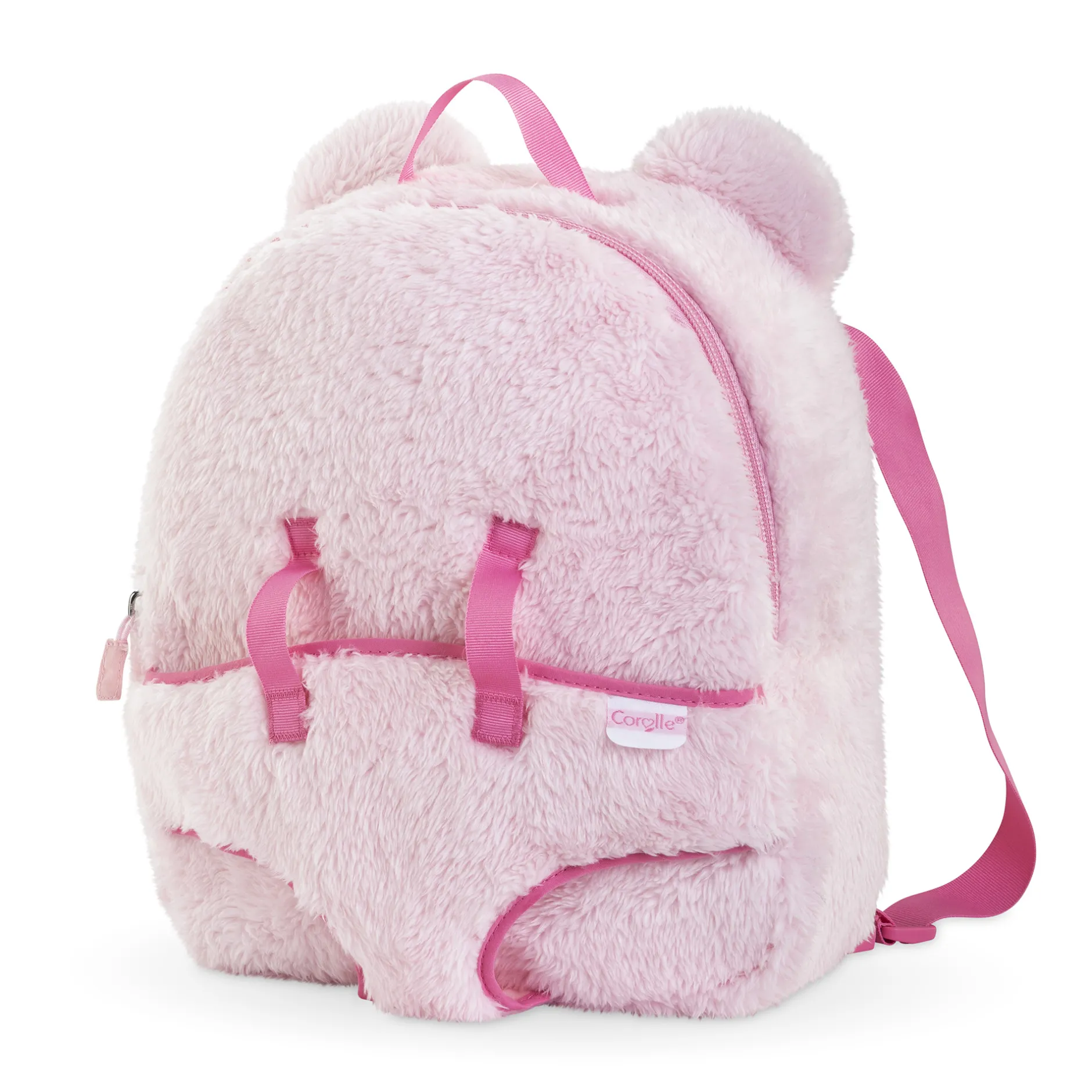 Corolle Sac à Dos Porte-Poupon Peluche Rose pour poupon 30 cm Sale