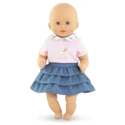 Corolle T-Shirt et Jupe à volants Week-end à Paris pour poupon 30 cm New