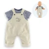 Corolle T-Shirt et Salopette Écru Bords de Loire pour poupon 36 cm