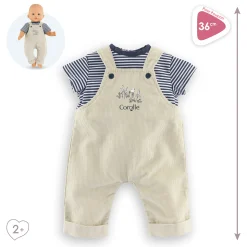 Corolle T-Shirt et Salopette Écru Bords de Loire pour poupon 36 cm