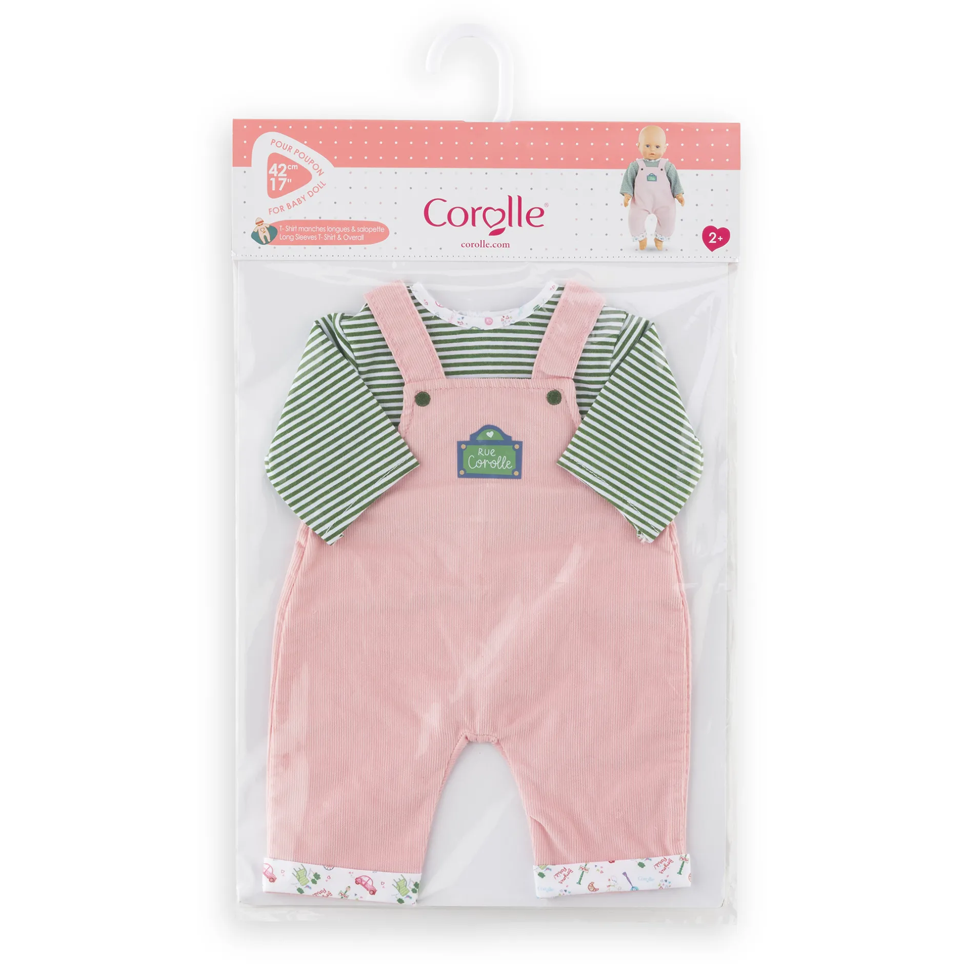 Corolle T-shirt et Salopette Manches Longues Week-end à Paris pour poupon 42 cm Discount
