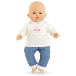 Corolle T-Shirt Manches Longues et Jean Week-end à Paris pour poupon 36 cm